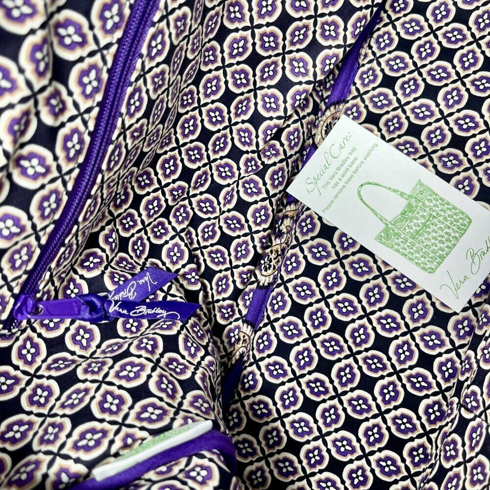 Vera Bradley Shoulder Bag NWT & NWT Matching Wristlet Simply Violet - Picture 5 of 16